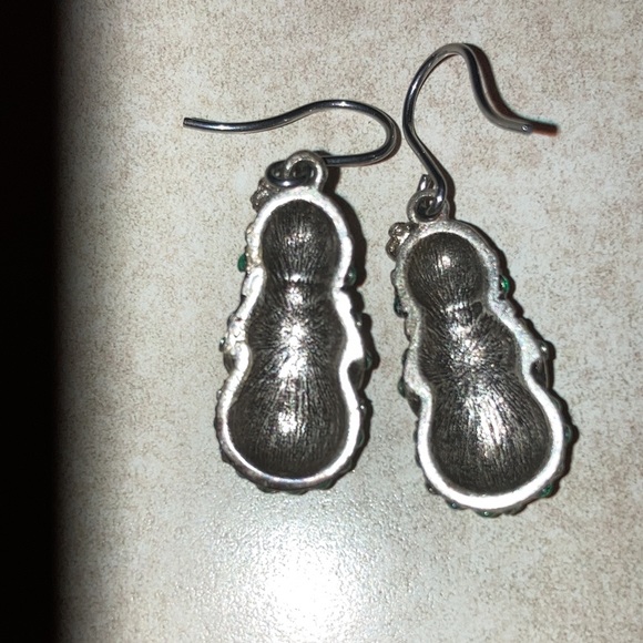 Hollow back Snowman earrings - Picture 3 of 4